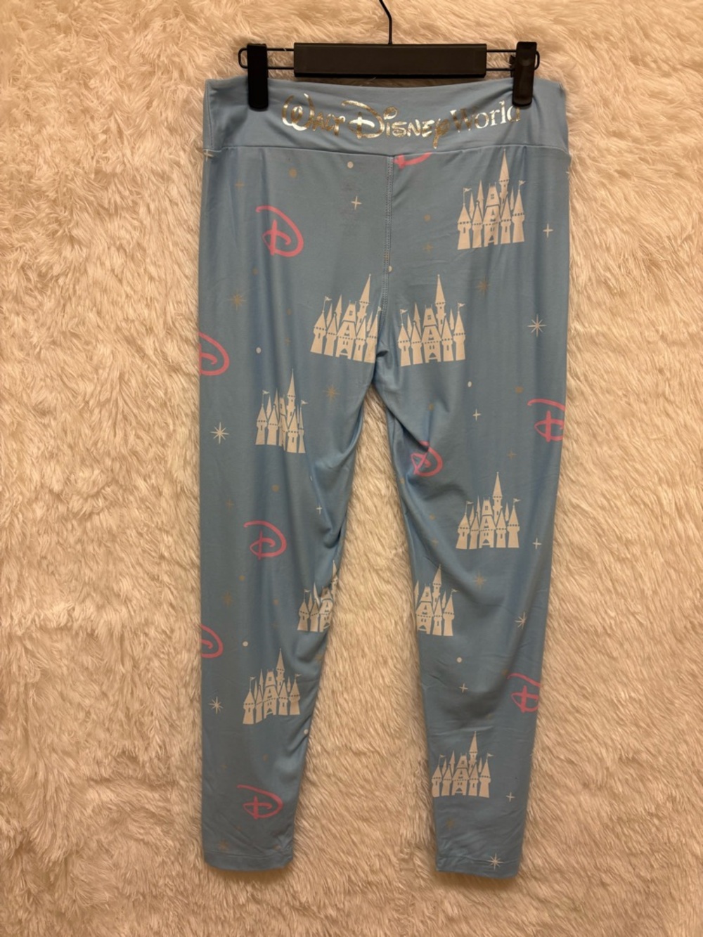 Walt Disney World Light Blue Castle & Pink Accent Leggings | Soft | Size Medium🩵 - Picture 16 of 17